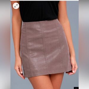 Free People — Modern Femme Vegan Suede Mini Skirt